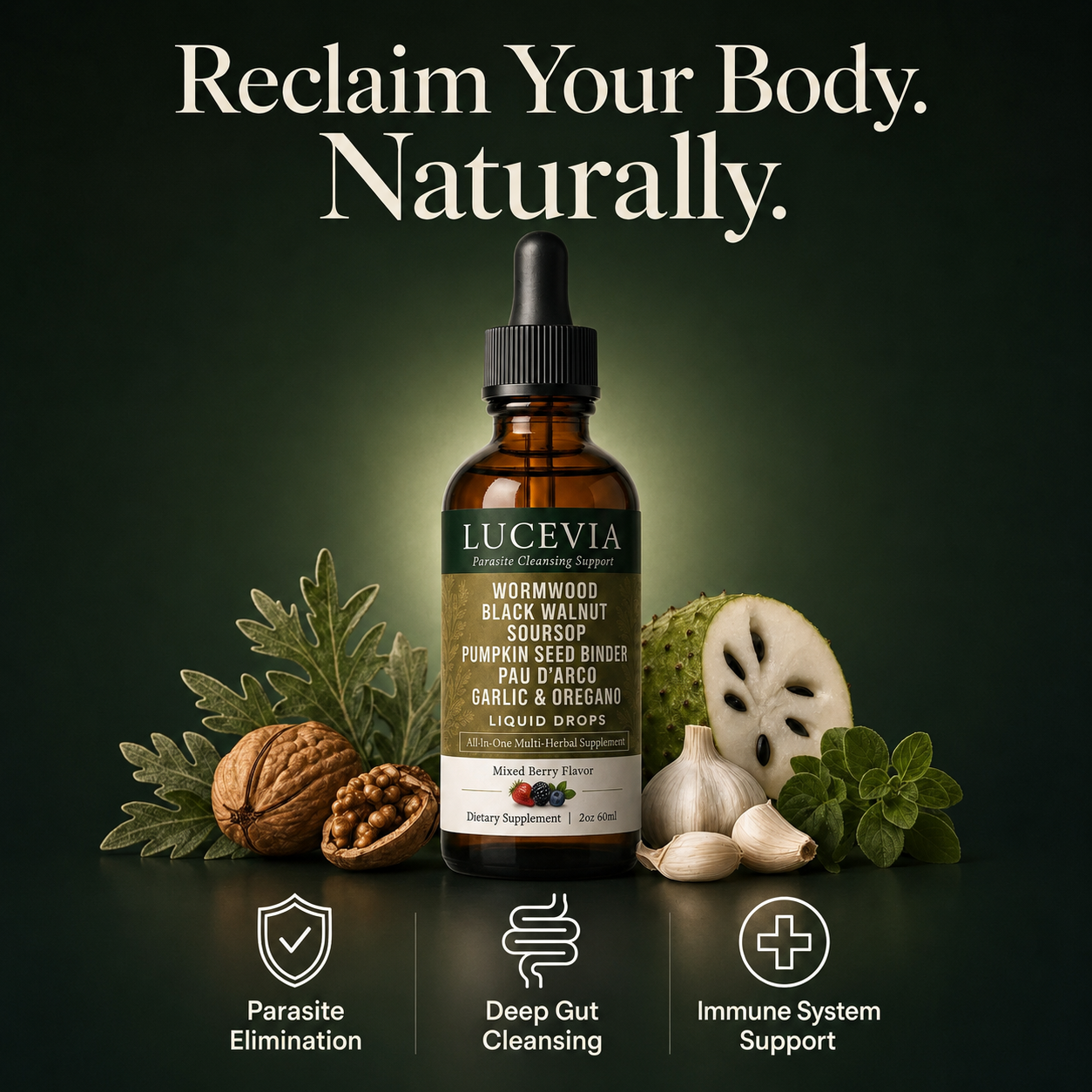 LUCEVIA Wild-Harvested Wormwood Herbal Drops