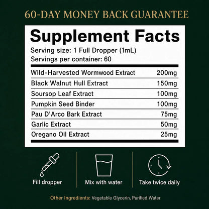 LUCEVIA Wild-Harvested Wormwood Herbal Drops