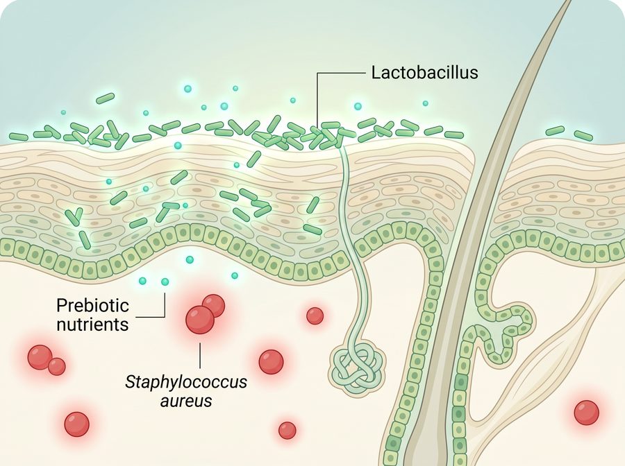 Prebiotic blend restores skin microbiome