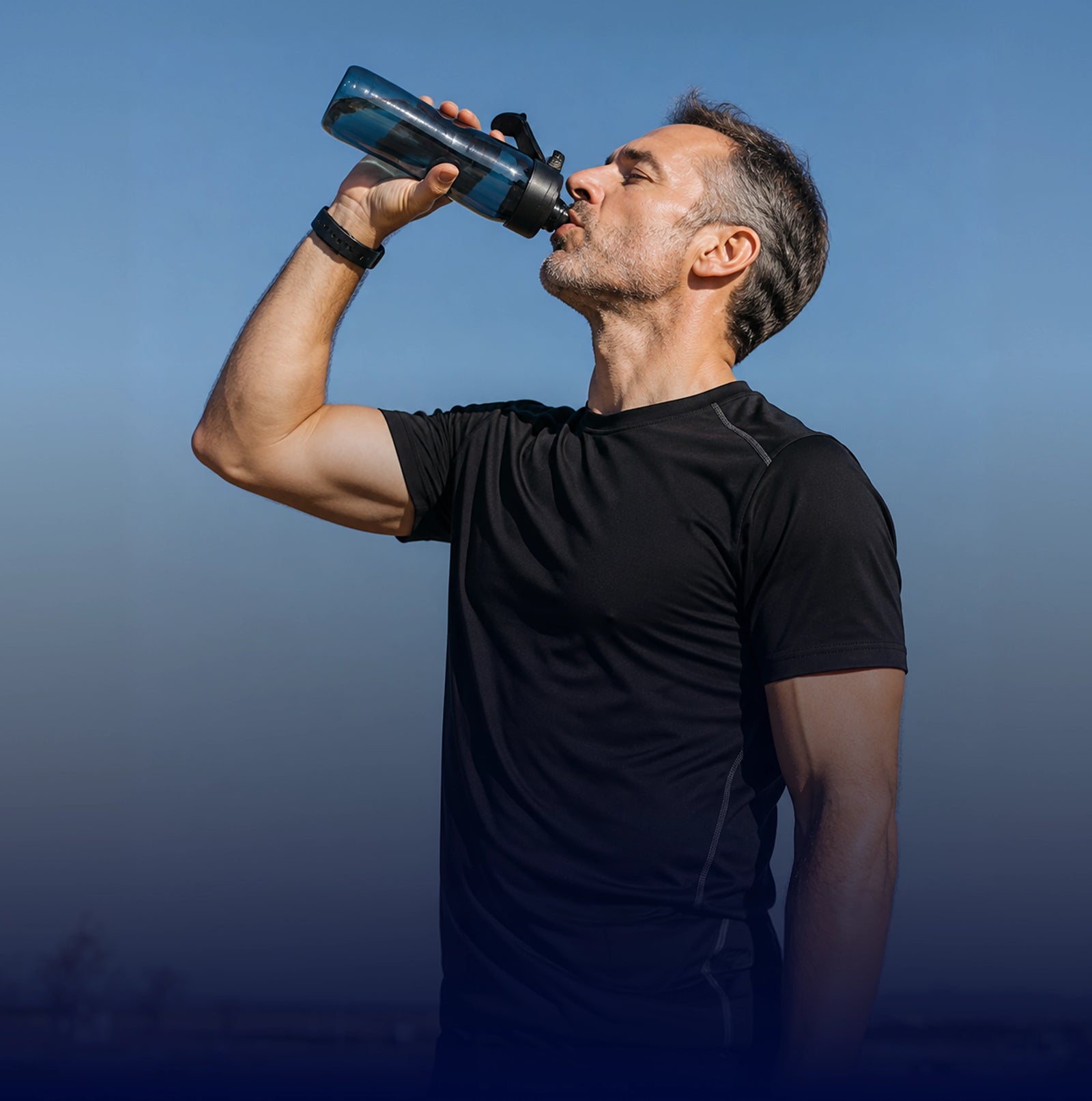 Man drinking PrimeCell H2